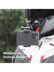 Gopro頭盔安裝配件,可用於gopro Hero 12 11 10 9相機、智能手機、insta360 One X3和摩托車配件