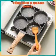 Frying Pan for Eggs and Cakes, 4 Compartments, 4 Holes, Non-Stick Pan with 4 Compartments