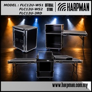 HARPMAN FLC12U 3 DOORS SERIES RACK FLIGHT CASE with ROLLER WHEELS 1 OR 2 WORKSTATION TABLE DJ MIXER 