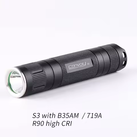 Convoy S3 B35AM 719A 18650 flashlight,R9080 R9050 R90 high CRI