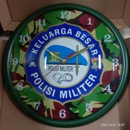 Jam dinding Pplisi Miloter Loreng | Jam dinding logo | Jam POLISI MILITER loreng | Jam dinding army