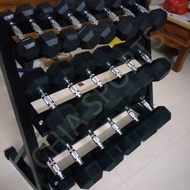 Hexagon Dumbbells Set 2.5kg 5kg 7.5kg 10kg 12.5kg 15kg 17.5kg 20kg 22.5kg 25kg Premium Rubber Coated
