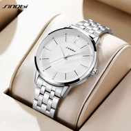 SINOBI Casual Men's Watches Fashion Silver Mans Quartz Wristwatches Top Luxury Male Best Gifts Clock Business Relogio Masculino SYUE