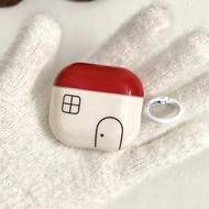 Minimalist Line House Drawing Earphone Case + Strap Compatible With Apple Pro 2/Pro/4/3/2, Fashionab