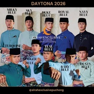 (FREE SAMPIN)NEW DESIGN 2026 EDITION  BAJU MELAYU ELRAH EXCLUSIVE DAYTONA SLIMFIT BLUE (1)