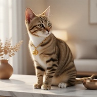 Dog Cat Ferret Golden Bell Collar Necklace – Plastic Chain Toy Bell Pet Accessories