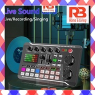 F999 Soundcard with BM800 Microphone For soundcard Braodcasting Singing Recording 麦克风 声卡