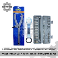 CVT Treker PACKAGE + 39 x 41 MM Key + Socket Wrench Set 27 Pcs