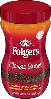 Folgers Classic Roast Instant Coffee, 8-Ounce Jar