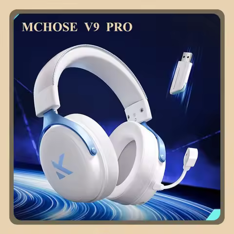 New MCHOSE V9 Pro Music Gaming Headphones 3-mode Wireless Noise Reduction Mic Customized Head-mounte