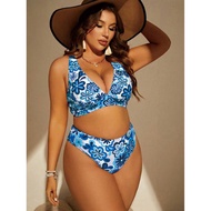 Plus Size Two Piece Swimsuit Bikini Set 0XL | 1XL
