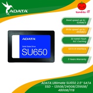 ADATA ULTIMATE SU650 2.5" SATA SSD (120GB/240GB/256GB/480GB/512GB/960GB) INTERNAL SSD