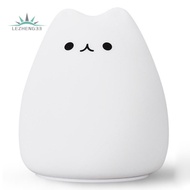 Mini Cat Night Light Cartoon 7 Colors Sleep Lamp Touch Table Lamp Home Bedroom Decoration