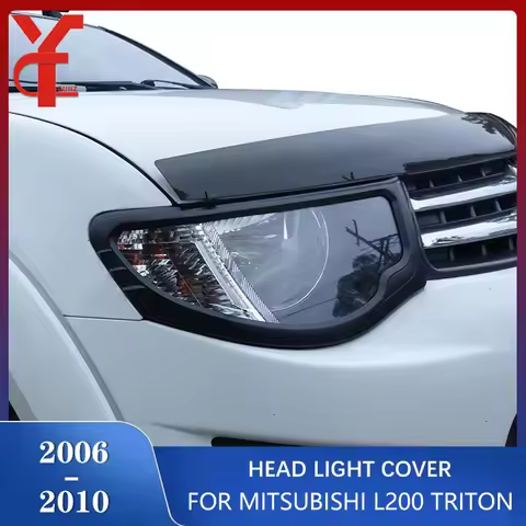 ABS Head Lights Cover For Mitsubishi L200 Triton 2006 2007 2008 2009 2010 2011 2012 2013 2014 Headli