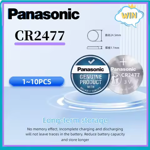 1-10pcs Panasonic CR2477 battery CR 2477 lithium 3V instrument meter imported digital tire pressure 