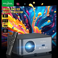 GOOJODOQ portable projector 1080P HD high brightness projector 15500 LM wifi 6 & Bluetooth 5.0 with 