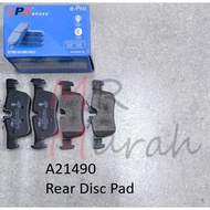 LPB A21490 Rear Brake Disc Pad BMW X1 F48 2series F44 Mini Cooper Countryman (belakang)