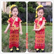 墨提斯 童裝泰國服飾 精品泰國女童裝 傣族兒童舞蹈服裝演出禮服 潑水節服飾