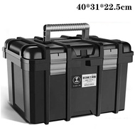 40 * 31 * 22.5CM Toolbox กล่องเครื่องมือ กล่องเครื่องมือฮาร์ดแวร์มัลติฟังก์ชั่น กล่องเก็บของแบบพกพาส
