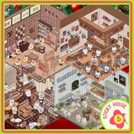 (HN Express) 3D Sticker 3D Sticker, cute Duck Sticker, Japanese Cat Sticker, 3D Landscape Storage Ra