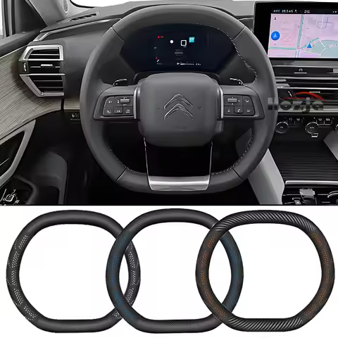 Double D-type Car Steering Wheel Cover for Citroen C4X C5X C5 Aircross e-Berlingo C4 2021 2022 2023 
