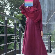 Gamis Terkini Halimah Dress/Gamis Cordoray By Elmina Hijab
