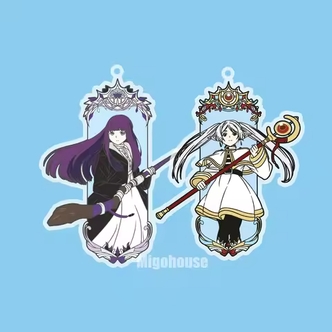 6Cm Acrylic Keychain for Frieren:Beyond Journey's End Anime Cartoons Backpack Decoration Pendant Cut