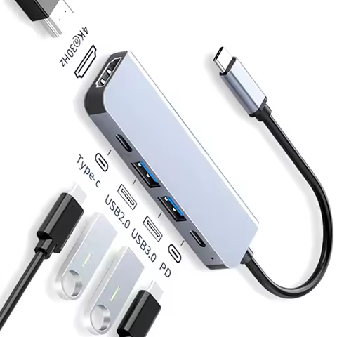 USB C Hub to 4K HDMI-Compatible USB 3.0 2.0 Type C PD Charging Dock for MacBook iPad Samsung S10 Dex