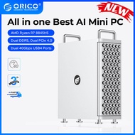 ORICO Omini Pro คอมพิวเตอร์ขนาดเล็ก Ryzen7 PCIE4.0 8845HS 1T 2T DDR5 5600MHz 32G WiFi6บลูทูธ5.2 120W