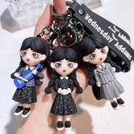 3 Pcs Wednesday Addams Silicone Keychain Toy Thing Hand Home Decoration Keychains UEXX