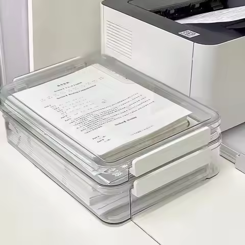 Large Capacity Test Paper Document Organizer Box, A4 Storage Box For Graduation Materials, Household