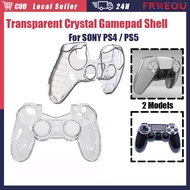 Crystal PS4 Controller Case PS5 Controller Case Dustproof Anti-slip Hard Shell Protective Cover