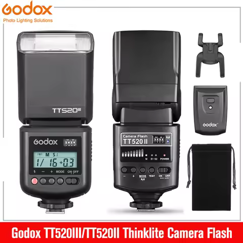 Godox TT520III TT520II Camera Flash with Build-in 433MHz Wireless Signal for Canon Nikon Sony Pentax