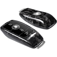 T-carbon Key fob Cover Compatible with Mercedes Benz AM G,Real Carbon Fiber Key Fob Protector Compat