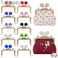 TOPBEAUTY Purse Frame Kiss Clasp, Metal Candy Color Purse Clasp Frame, Vintage Square Purse Frame