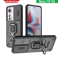 Reno 11F 5G camera case with shockproof slide cover, high-end fashion movie stand