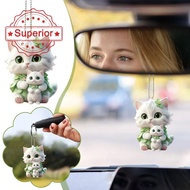 New 2d Acrylic Flat Blue Cat Car Decoration Pendant V7o0