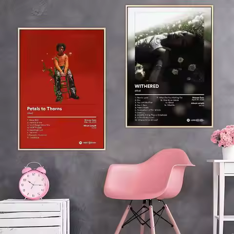 Singer D4vd Poster Sticky Wall Art Printing Waterproof Home Living Bed Room Bar Aesthetic Decor