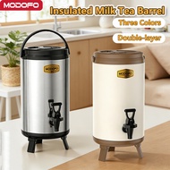 MODOFO Tea Bucket 12L 18L Thermos Flask Stainless Milk Tea Bucket With Faucet Barrel Insulation Wate