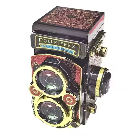 Rollei 28F Camera Color 3D Metal Puzzle Handmade Glue-free DIY Camera Assembly Model Jigsaw Puzzle T