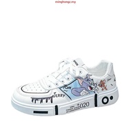 Anime Cat and Mouse Board Shoes Casual Shoes Canvas High-Top Men's Shoes White Elevator Shoes