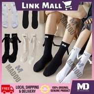 [✅SG Ready Stock]Couples Holding Hands Magnet Socks Personality Lovely Doll Cotton Magnetic Socks ho