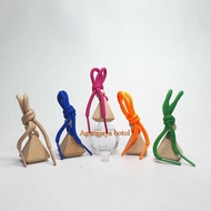 15 Ml Apple Hanging Perfume Glass Bottle with Triangular Wooden Cap / Glass Bottle / Perfume Glass B