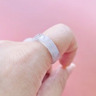 【親翠】天然翡翠 冰莫西沙寬版款方戒手指鐲12.5號戒圈 X款