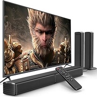 GEOYEAO Sound Bar, Bass Speakers for Smart TV with Dual Subwoofer 3D Surround Sound System, 32 Inch