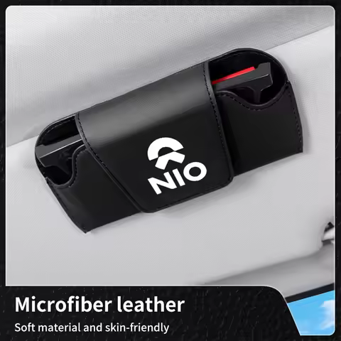 Car Glasses Holder Leather Sun Visor Sunglasses Bag Auto Accessories For Nio ES6 EC6 ES8 ES7 ET5 ET7