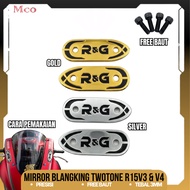 MIRROR BLANKING R15 V3 V4 TWOTONE - ACCESSORIES R15 V3 V4 | R15 MODIFICATION ACCESSORIES V4V3 MIRROR
