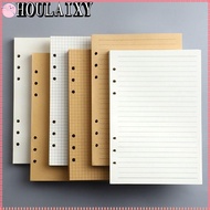 HOULAIXY 80Sheets Notebook Refill Paper, Kraft Paper Horizontal Line/Blank Loose Leaf Paper, Simple 