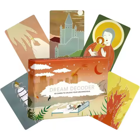 10.4*7.3cm Dream Decoder Oracle Deck 60 Cards To Unlock Your Unconscious Interpret Archetypal Symbol