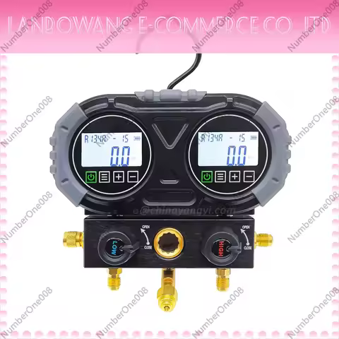 Digital HVAC Manifold Gauge Set for R134A/R410A/R1234YF/R290/R600